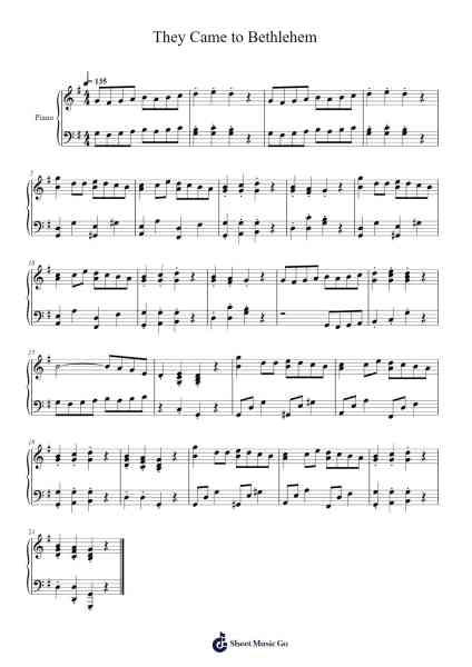 They Came to Bethlehem Sheet Music by Polish Traditional-Arr.Quenram