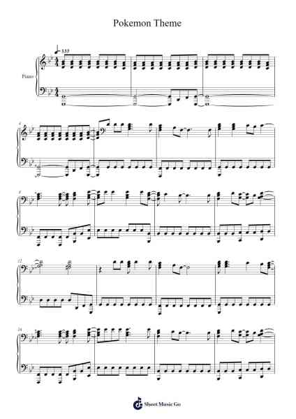 Pokemon Theme Sheet Music by Tamara Loeffler/John Siegler-Arr.Wano'neil Orn