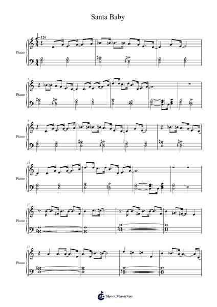 Santa Baby Sheet Music by Joan Javits/Philip Springer-Arr.Odefred