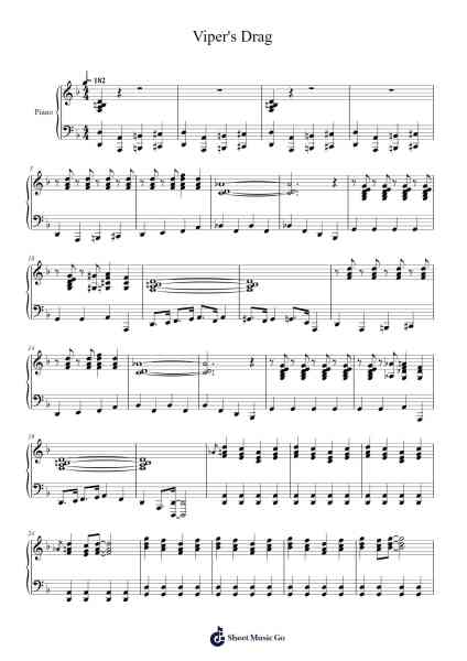 Viper's Drag Sheet Music by Fats Waller-Arr.Brewsfunk Kavan