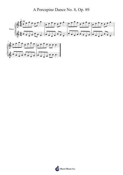 A Porcupine Dance No. 8, Op. 89 Sheet Music by Dmitry Kabalevsky-Arr.Hawat