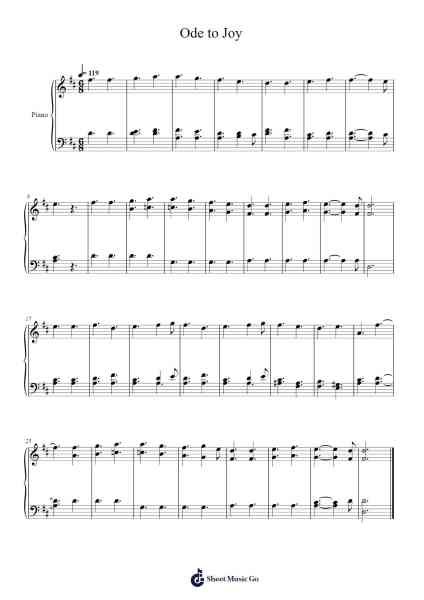 Ode to Joy – Symphony No. 9 Sheet Music by Ludwig van Beethoven-Arr.Eipsridge Zangphne