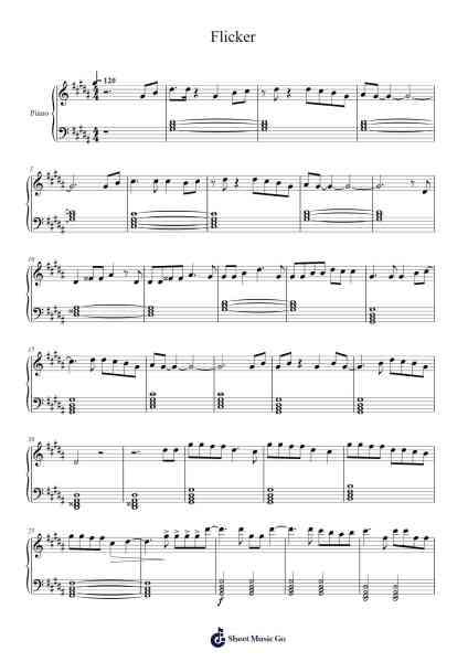 Flicker Sheet Music by Lorde/Kanye West-Arr.Lespenn