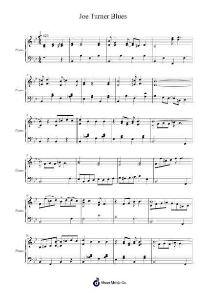 Joe Turner Blues Sheet Music by W. C. Handy-Arr.Thompps