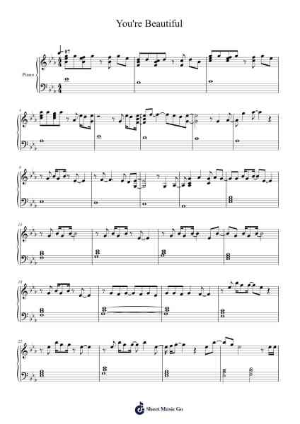 You're Beautiful Sheet Music by James Blunt-Arr.Kirkckle Clarkckle