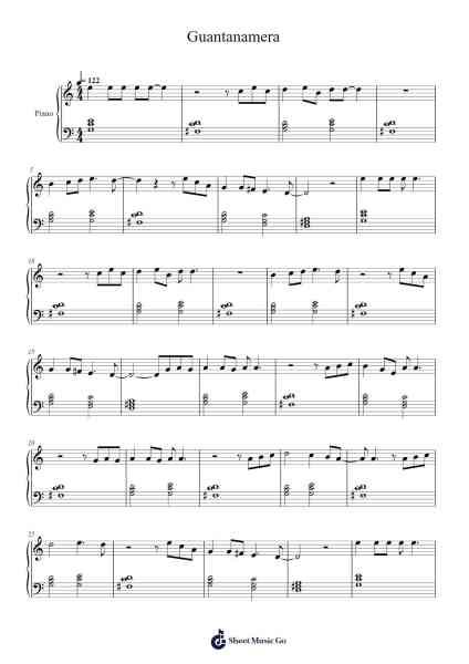 Guantanamera Notenblatt von José Fernández Díaz-Arr.Beautle