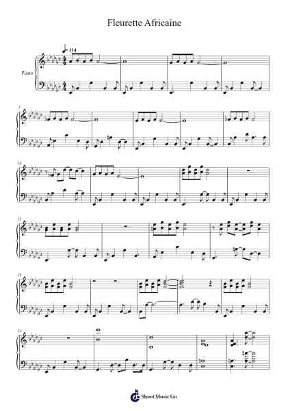 Fleurette Africaine Partitura de Duke Ellington-Arr.Holtbelle