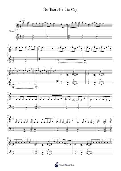 No Tears Left to Cry Sheet Music by Ariana Grande-Arr.Virmoll