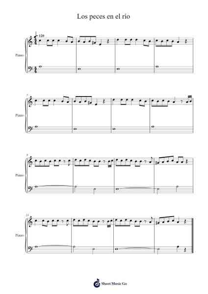 Los peces en el río Sheet Music by Spanish Traditional-Arr.Cashlyle Windnix