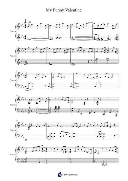 My Funny Valentine Sheet Music by Richard Rodgers-Arr.Bobtab