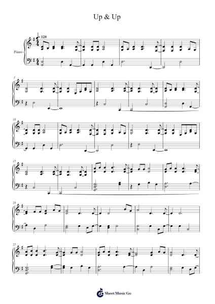 Up & Up Sheet Music by Coldplay-Arr.Calbroad Poundbrooke