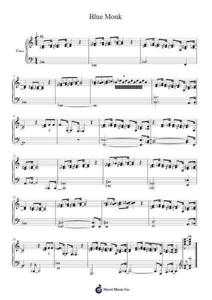 Blue Monk Sheet Music by Thelonious Monk-Arr.Lawtate