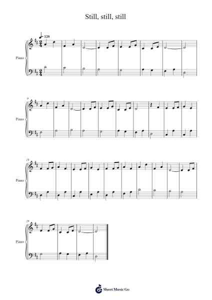 Still, still, still Partitura de German Traditional-Arr.Swinfred Clarkdiah