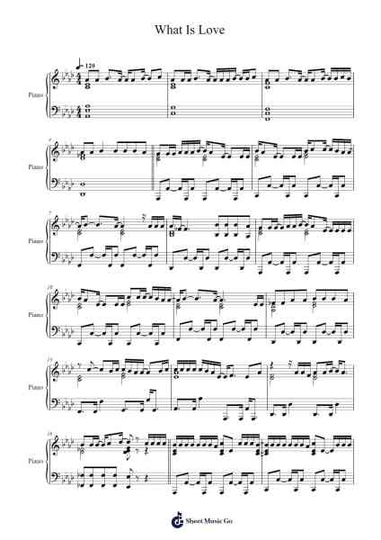 What Is Love Sheet Music by TWICE-Arr.Sinbryce