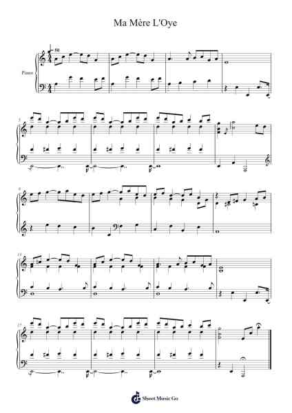 Ma Mère L'Oye Sheet Music by Maurice Ravel-Arr.Oglet Kitcke
