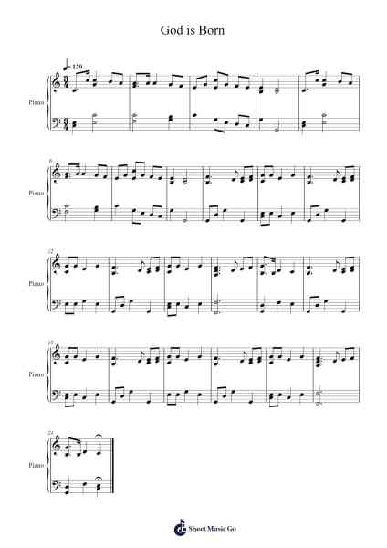 God is Born Sheet Music by Polish Traditional-Arr.Stoweberg