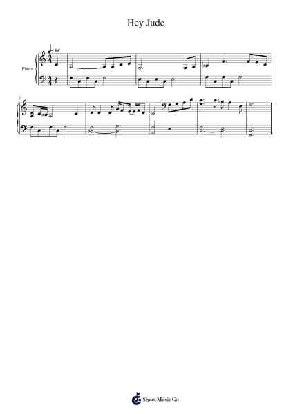 Hey Jude Sheet Music by The Beatles-Arr.Dwightharte Phijoyce
