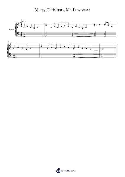 Merry Christmas, Mr. Lawrence Sheet Music by Ryuichi Sakamoto-Arr.Kayrist