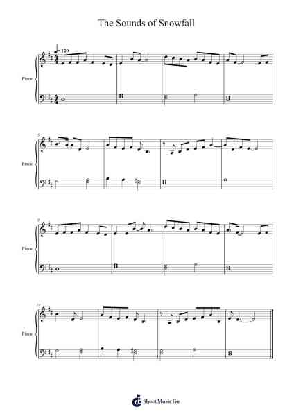 The Sounds of Snowfall Sheet Music by Rover Lu-Arr.Sijeff