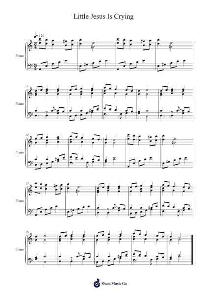 Little Jesus Is Crying Sheet Music by Polish Traditional-Arr.Betle