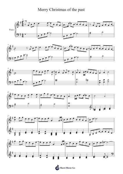 Merry Christmas of the past Sheet Music by B'z-Arr.Mollnie Sampham