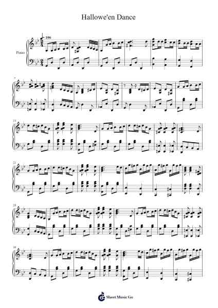 Hallowe'en Dance 樂譜由 Hans Engelmann - 編曲 Springgene
