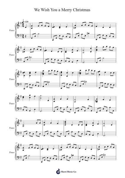 We Wish You a Merry Christmas Sheet Music by English Traditional-Arr.Wanje Phoefra