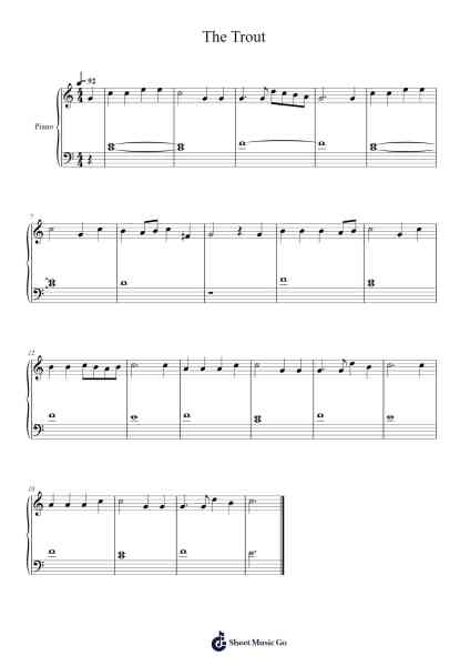 The Trout Sheet Music by Franz Schubert-Arr.Sajoy
