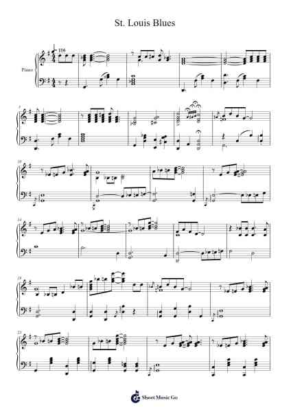 St. Louis Blues Sheet Music by W. C. Handy-Arr.Churmike