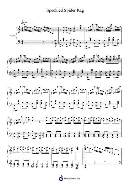 Speckled Spider Rag Sheet Music by Harry French-Arr.Spenriel Foxsoll