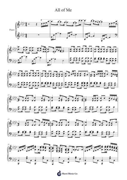 All of Me Sheet Music by John Legend-Arr.Efdi