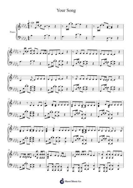Your Song Sheet Music by Rita Ora-Arr.Cherlius Bunearl