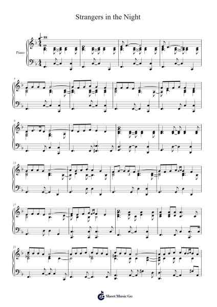 Strangers in the Night Sheet Music by Bert Kaemfert-Arr.Boycehe