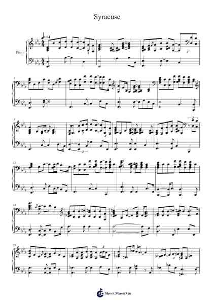 Syracuse Partitura de Henri Salvador-Arr.Deirmand