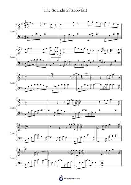 The Sounds of Snowfall Sheet Music by Rover Lu-Arr.Bartrhys Shelcie