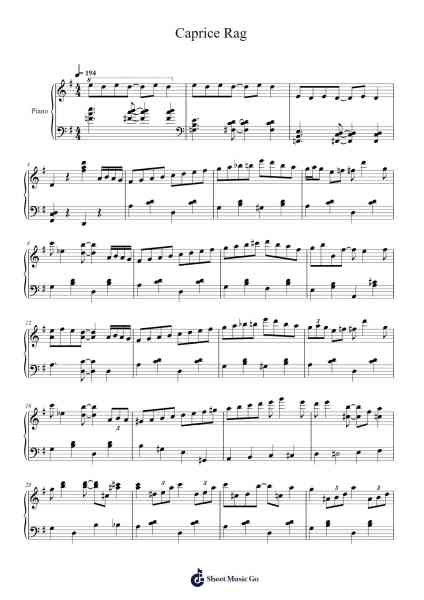 Caprice Rag Sheet Music by James Price Johnson-Arr.Joedrich