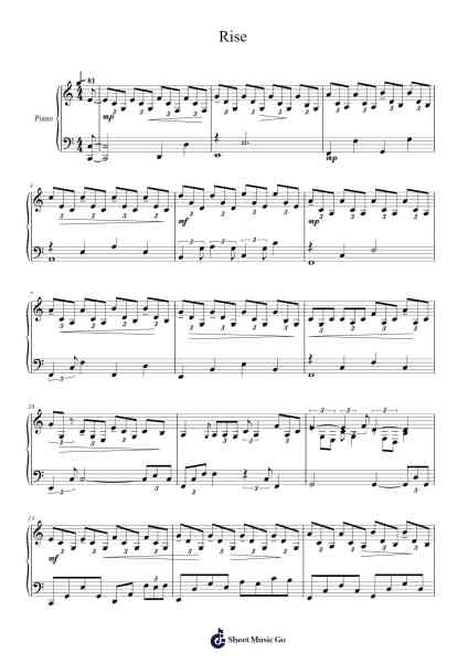 Rise Sheet Music by Arelius-Arr.Boycefax