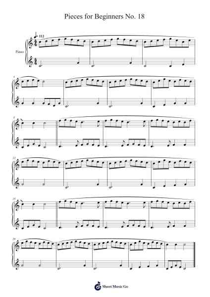 Pieces for Beginners No. 18, Op. 70 Sheet Music by Johann Hermann Berens-Arr.Boralph Giltin