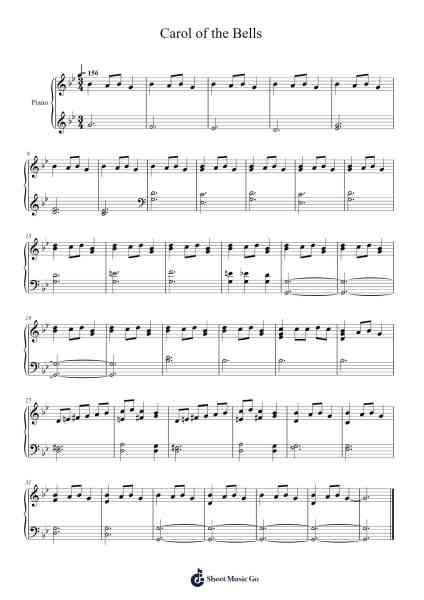 Carol of the Bells Sheet Music by Mykola Leontovych-Arr.Penstowe Beardwells