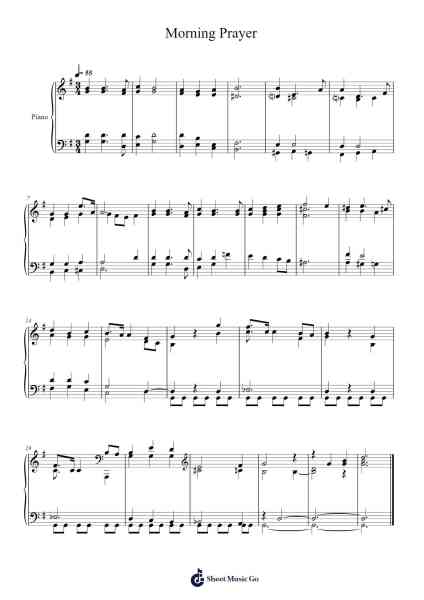 Morning Prayer – Children's Album Sheet Music by Pyotr Tchaikovsky-Arr.Milnett
