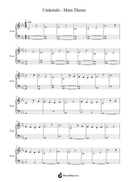 Undertale - Main Theme Sheet Music by Toby Fox-Arr.Odemick