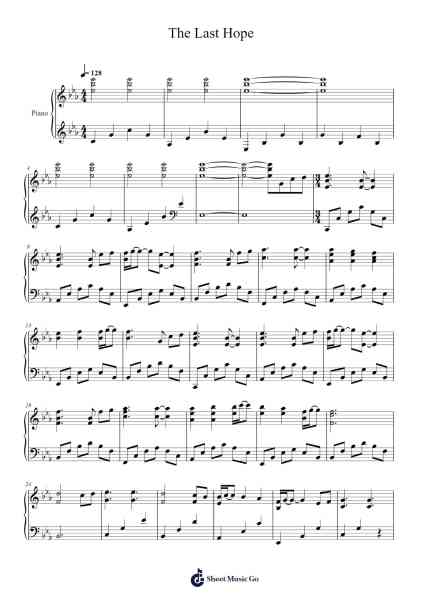 The Last Hope Sheet Music by BobGmbh-Arr.Loulup
