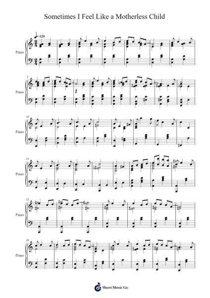 Sometimes I Feel Like a Motherless Child Sheet Music by Traditional Spiritual-Arr.Betle