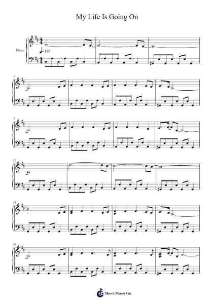 My Life Is Going On Sheet Music by Cecilia Krull-Arr.Wildeke Jefbeth