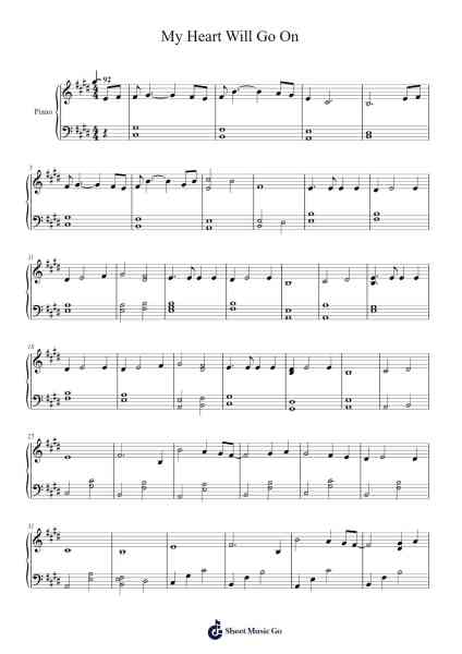 Titanic - My Heart Will Go On Sheet Music by Céline Dion-Arr.Thodorece