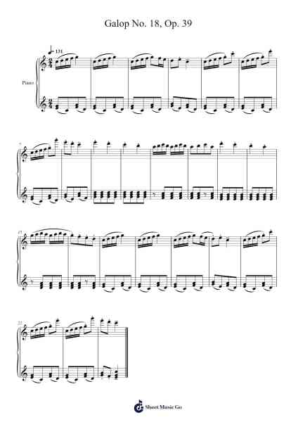 Galop No. 18, Op. 39 Partitura de Dmitry Kabalevsky-Arr.Drylie