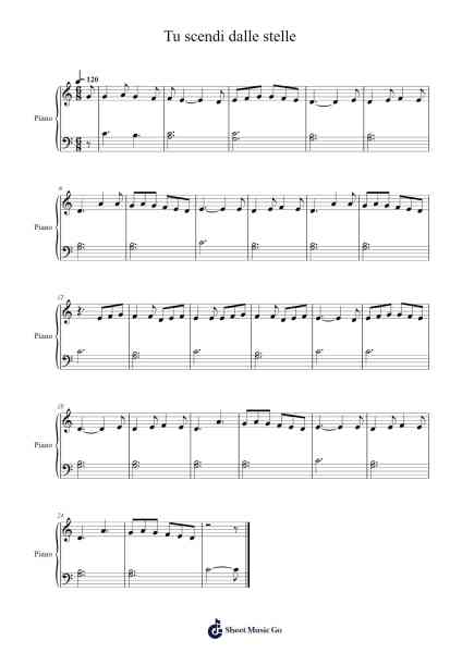 Tu scendi dalle stelle Sheet Music by Alfonso Maria de Liguori-Arr.Copraine
