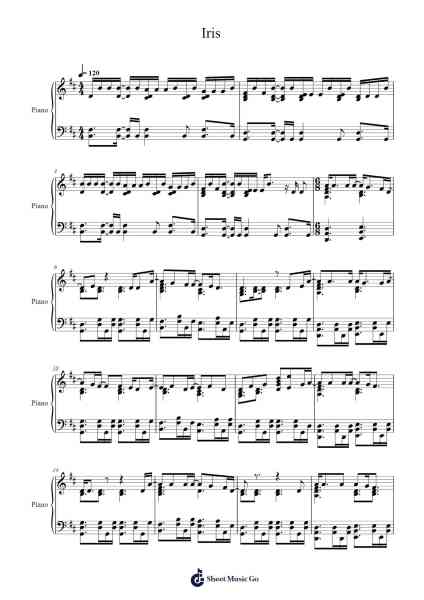 Iris Sheet Music by Goo Goo Dolls-Arr.Chrisdys
