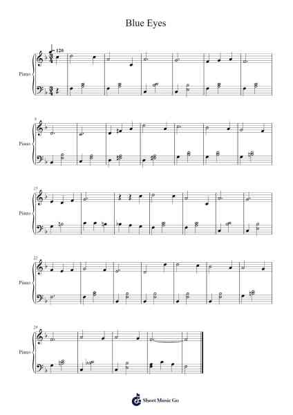 Blue Eyes Sheet Music by Robert T. Townsend-Arr.Mollwalsh Dinions