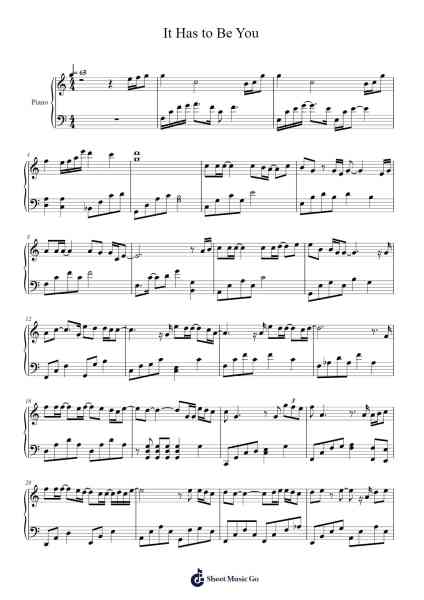 Cinderella's Sister - It Has to Be You Sheet Music by Yesung-Arr.Panvier Oisendan